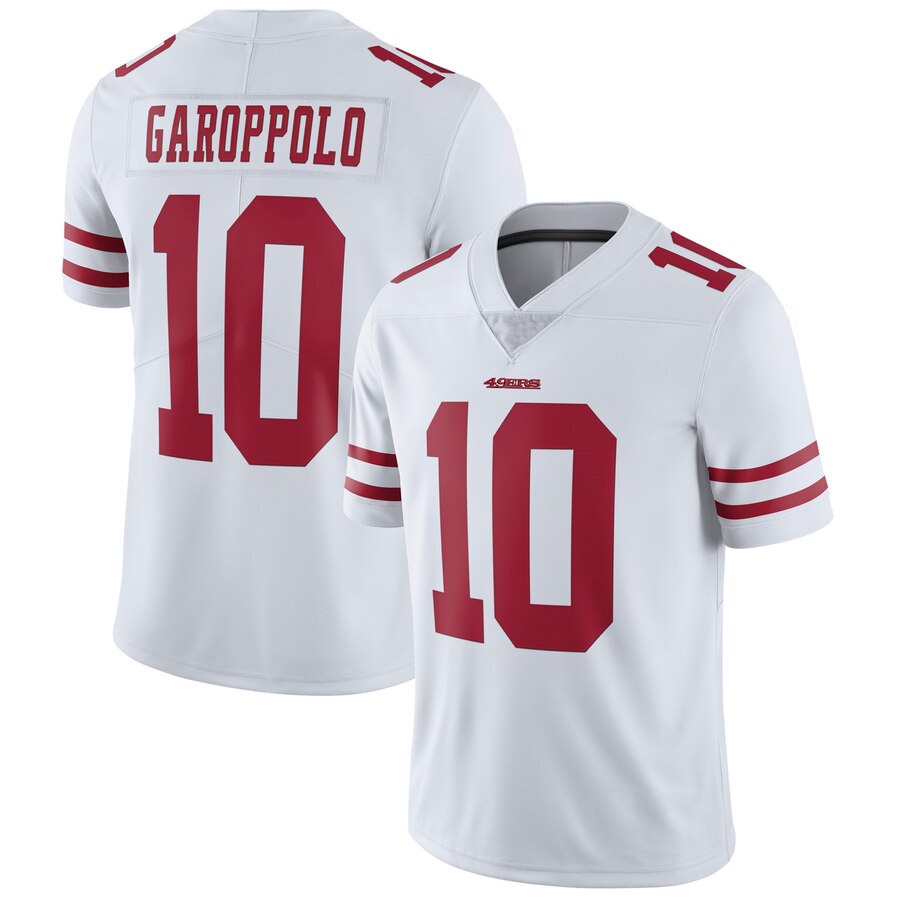 01F Jerseys de football 75e hommes femmes jeunes San Francisco''49ers'' jersey 85 George Kittle 97 Nick Bosa 10 Jimmy Garoppolo 