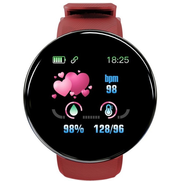 Reloj inteligente D18 impermeable Redondo con Rastreador de ejercicio/ Smartwatch con Bluetooth para hombre
