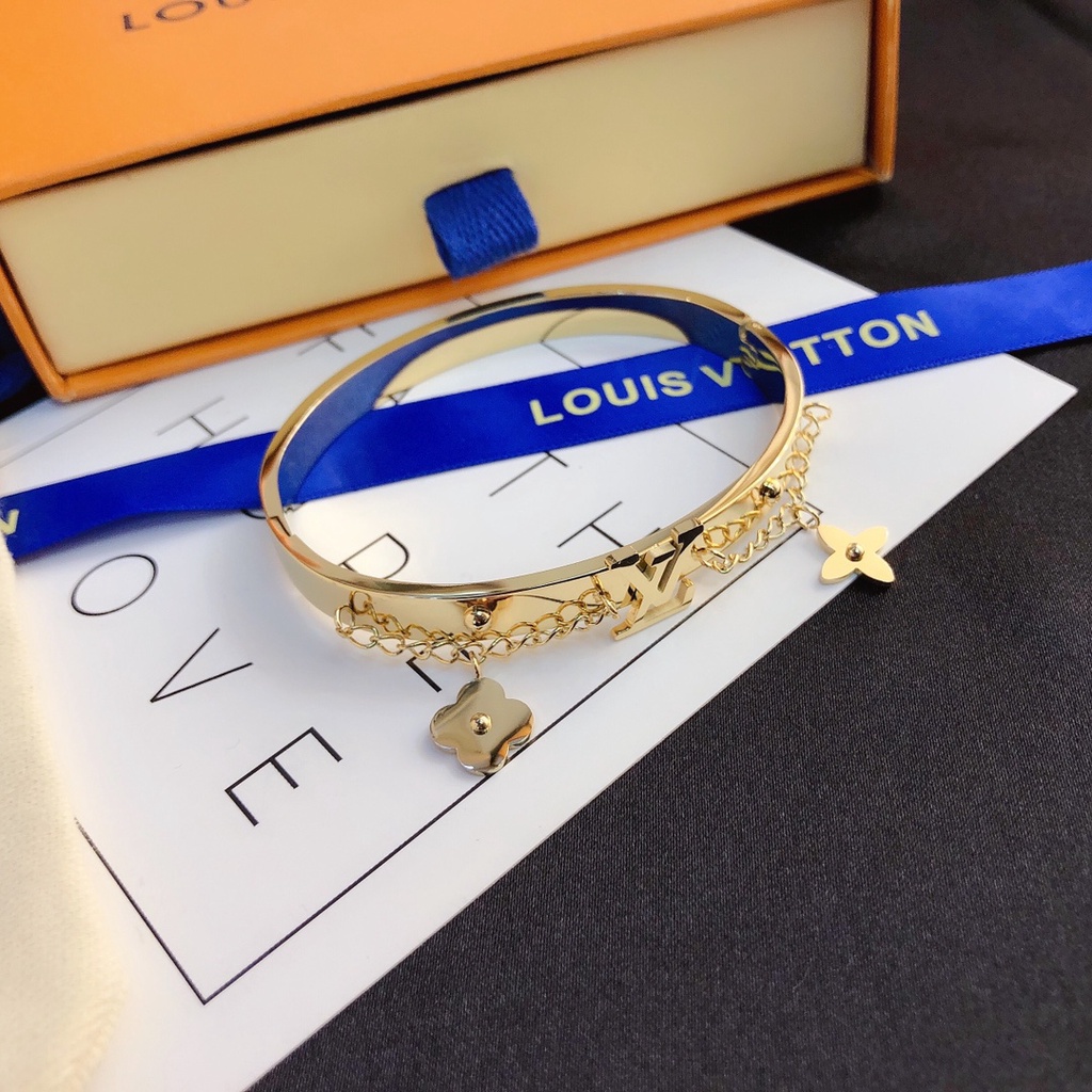 LV Louis Vuitton Pulsera Delicada Joyería Regalo De Lujo Hombre Mujer S190  LAFH