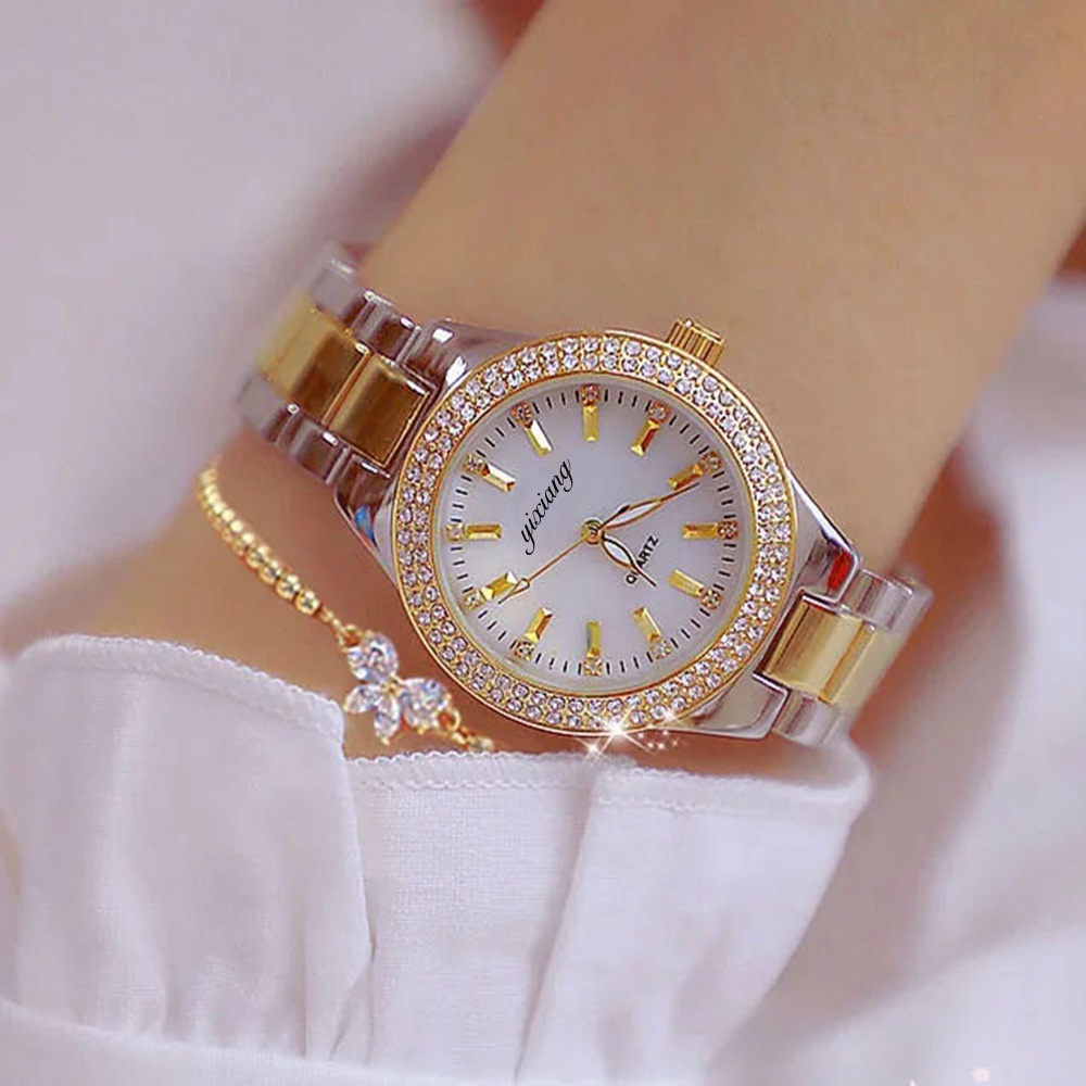 Reloj Para Mujer Pulsera De Acero Inoxidable Con Esfera De Diamantes De  Cristal