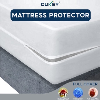 Protector de colchón, funda de colchón, cubierta de colchón de plástico  suave impermeable, color blanco, tamaño: (tamaño queen)