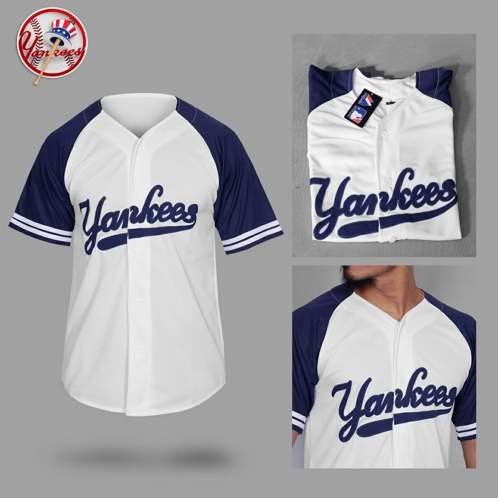 Camiseta Premium navy White Y baseball jersey/camiseta de béisbol