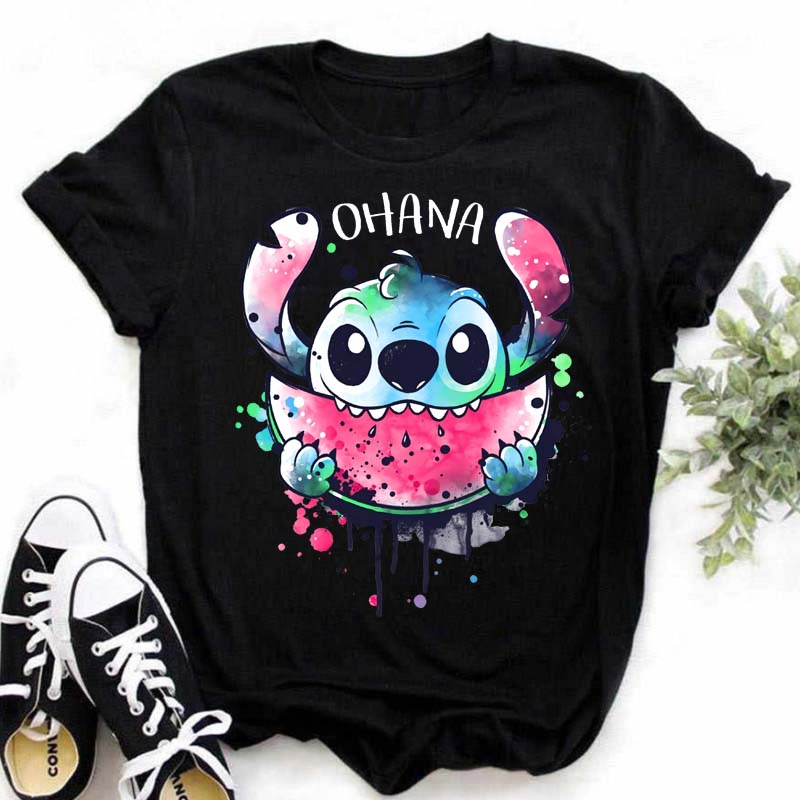 Playera Stitch manga larga para niña