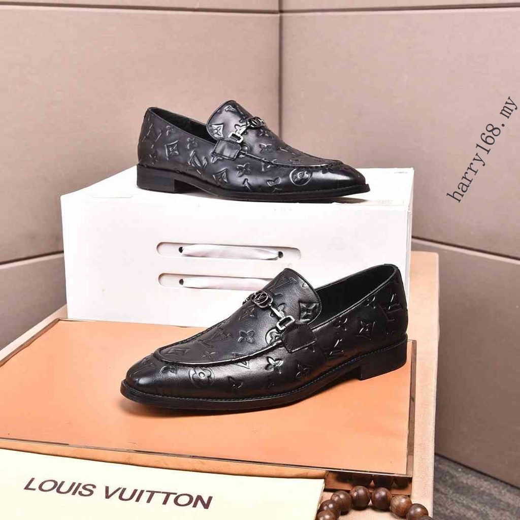 LV LOUIS VUITTON Hombres De Lujo De Cuero Monograma Zapatos De