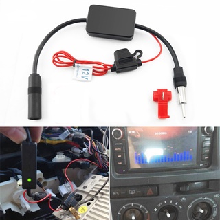 Antena de coche de 12 V, radio electrónica universal estéreo oculto 12 V Am  Fm amplificador de señal Booster para coche barco RV