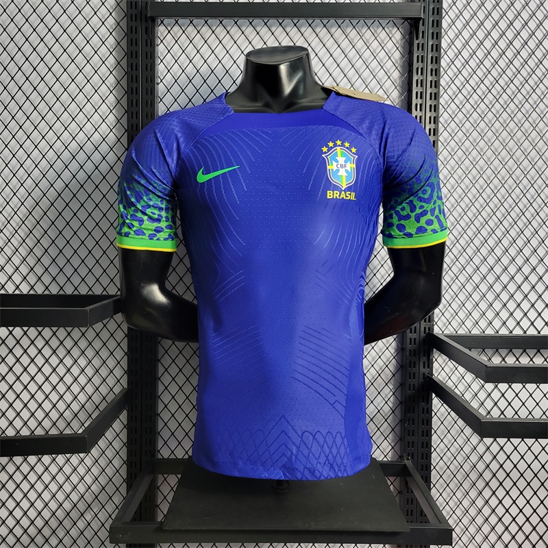 Sudadera (Versión Para Jugadores) Temporada 22/23 Camiseta De Fútbol Brasil  Visitante De Alta Calidad