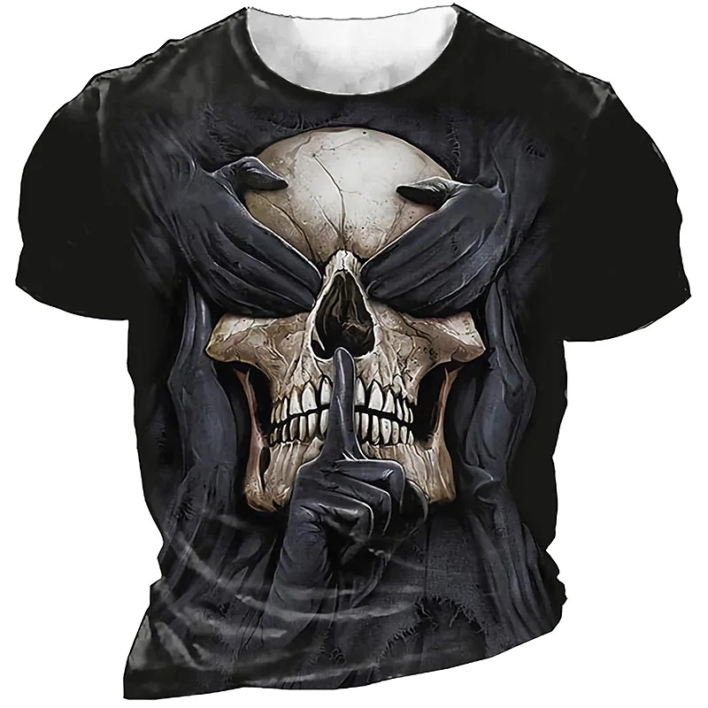 Camiseta De Los Hombres De Horror Calavera Impresión 3d Camisetas