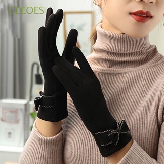 Mitones para mujer, guantes de invierno cálidos con forro polar de punto  grueso para mujer, guantes de punto trenzado suaves y acogedores