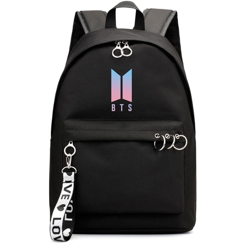 Mochila Coreana bts kpop bangtan Ninas Lona Viaje Escuela Bolsa beg student Bolsas Shopee Mexico