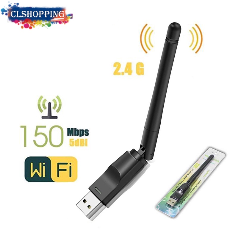 Comprar Mini adaptador WiFi USB de 150Mbps, tarjeta de red inalámbrica de  2,4 GHz con antena de 2dbi, 802,11 b /g/n, receptor WiFi USB 2,0, Dongle  LAN