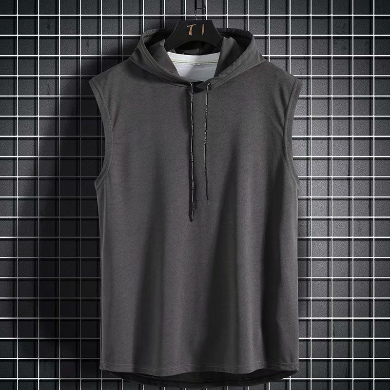 Sudaderas Con Capucha Gris Sólidas Casual Para Hombre Jerseys Con