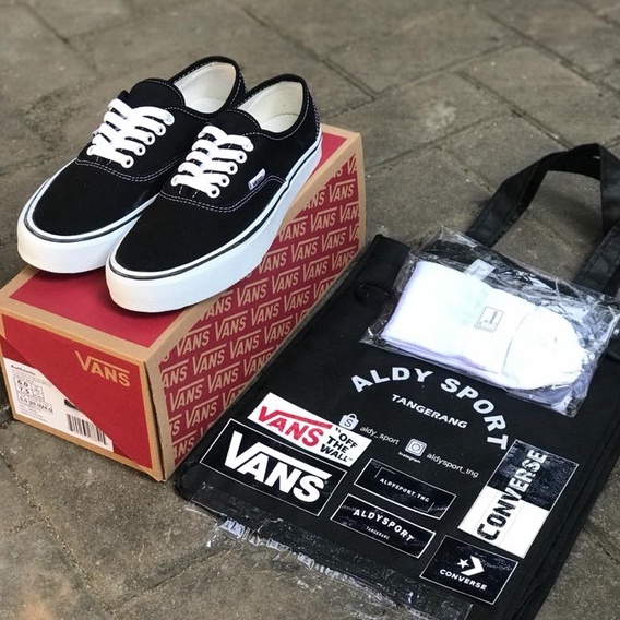 Vans Aut ntico Negro Blanco Zapatos PREMIUM . Zapatillas De Deporte Para Hombre