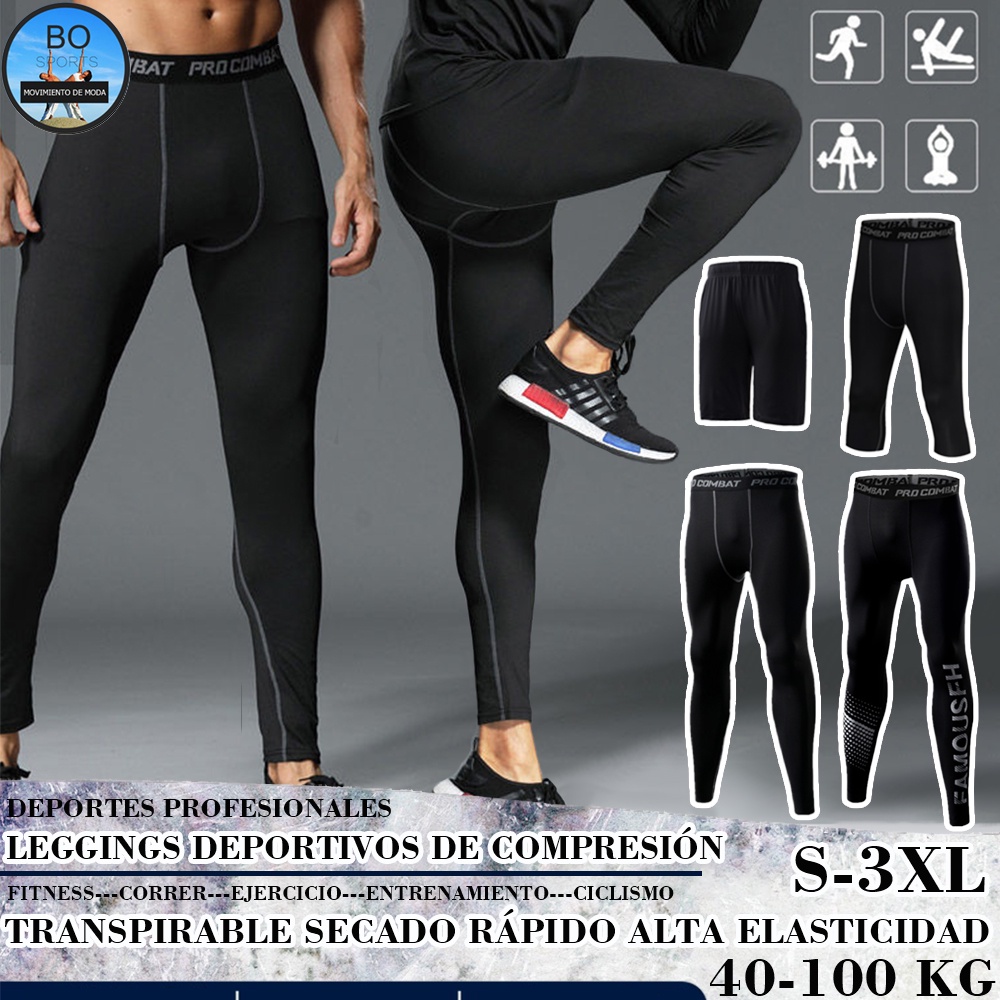 Lycra Fitness Yoga Hombre Transpirable Mallas Correr Deporte