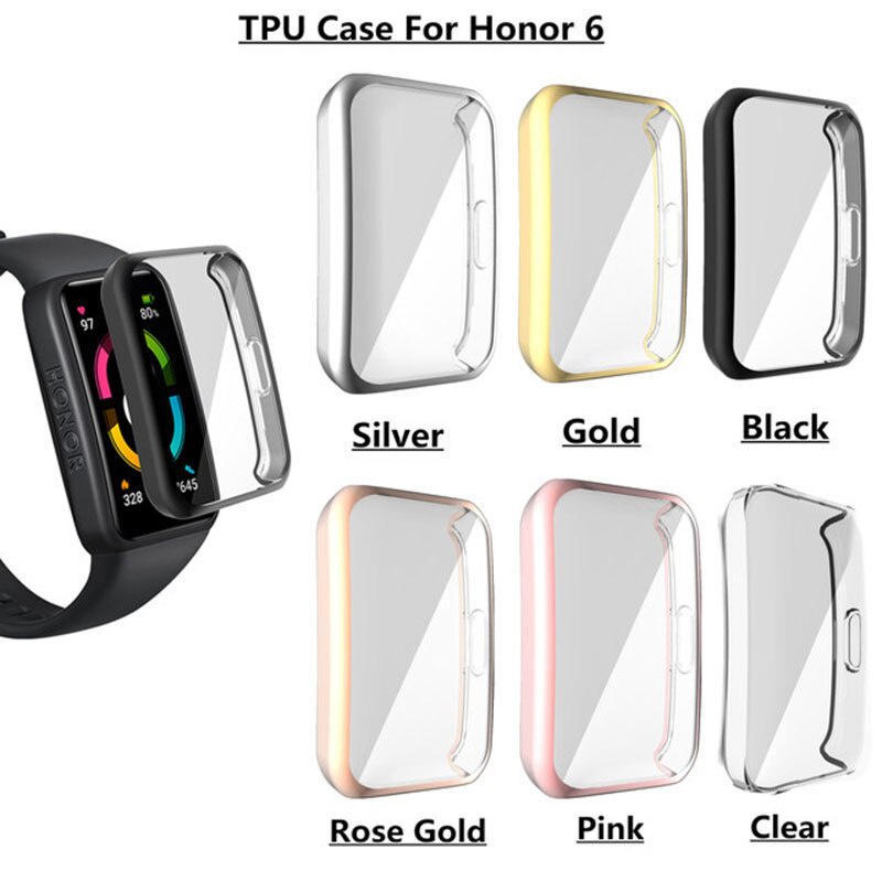 Pack De 6 Protectores De Pantalla Para Huawei Band 10 - TPU Transparente HD, 0,2 Mm De Grosor, Capa Oleófoba - Incluye Kit De Limpieza