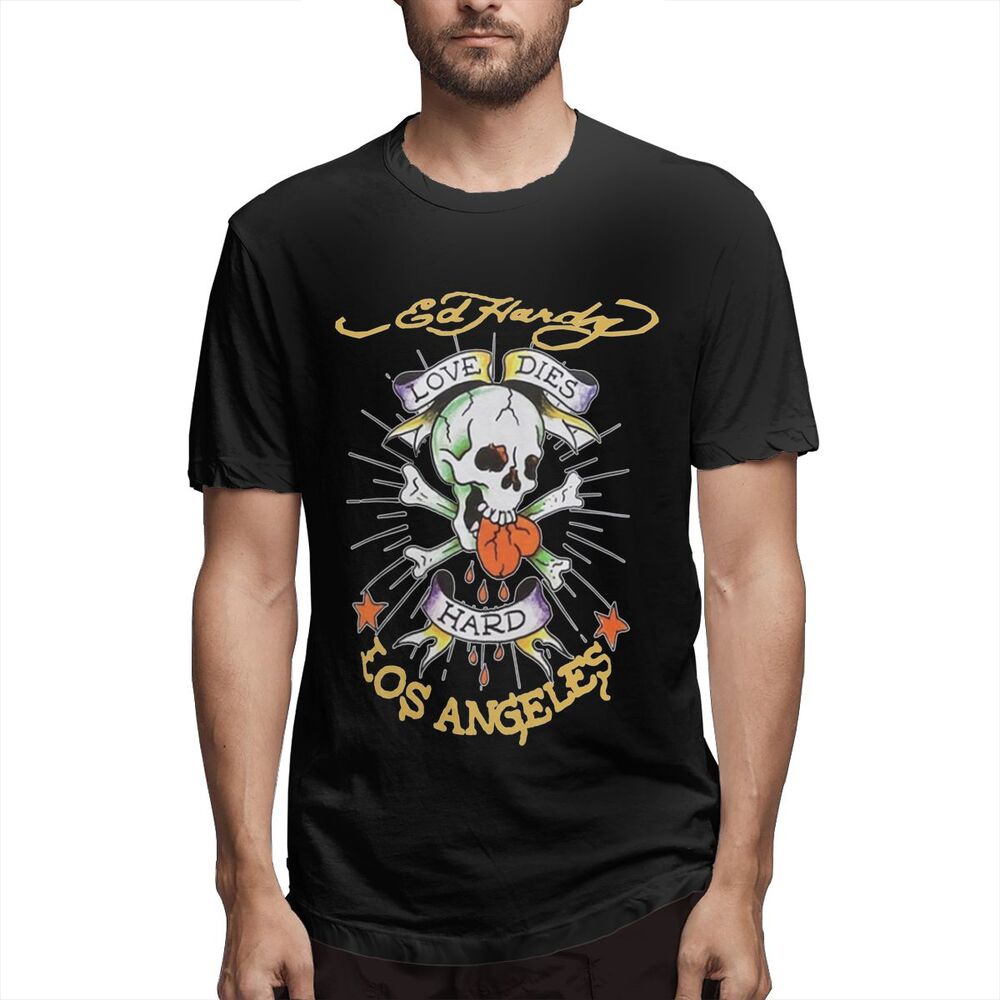 Nueva Moda Ed Hardy Amor Muere Cr neo Duro Hombres La De Algod n