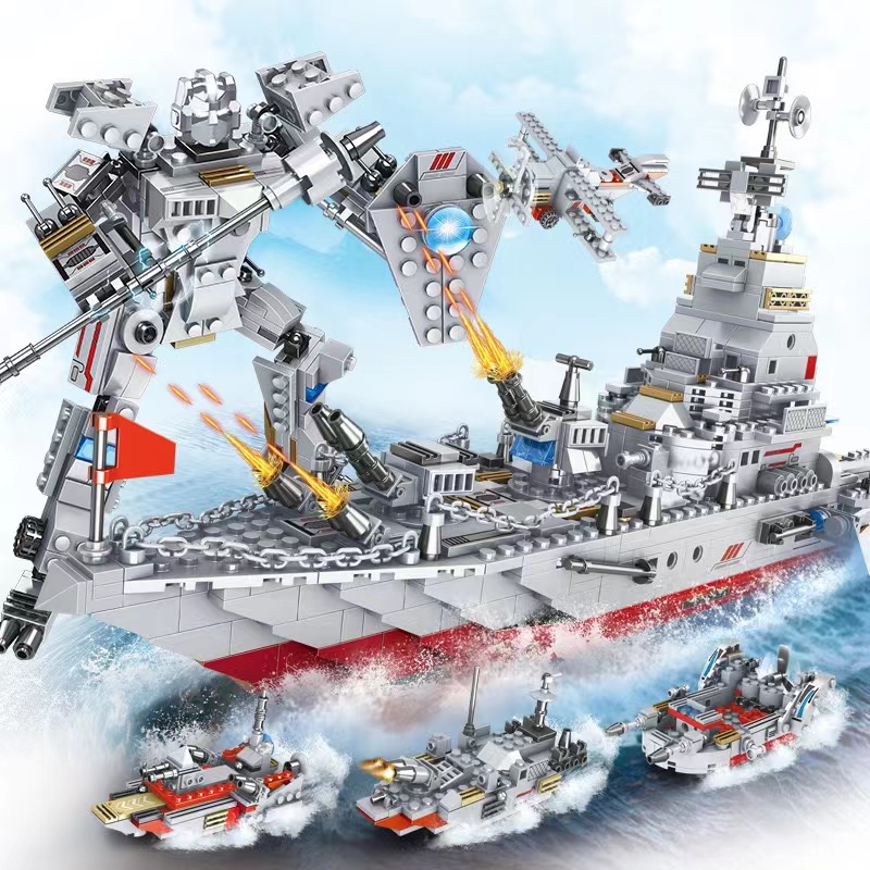 Lego Militar Warships Cruiser Barco Bloques De Construccion Conjunto Para Ninos De La Marina De Armas Del Ejercito Avion Soldado Figuras Juguetes Shopee Mexico