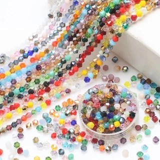 50 Unids/lote 4 6 8 10mm AB Color Rondelle Cuentas De Cristal Cuadrado Redondo Cuentas Paciadoras Sueltas Para Joyería DIY Hacer Pulsera - AliExprs 36