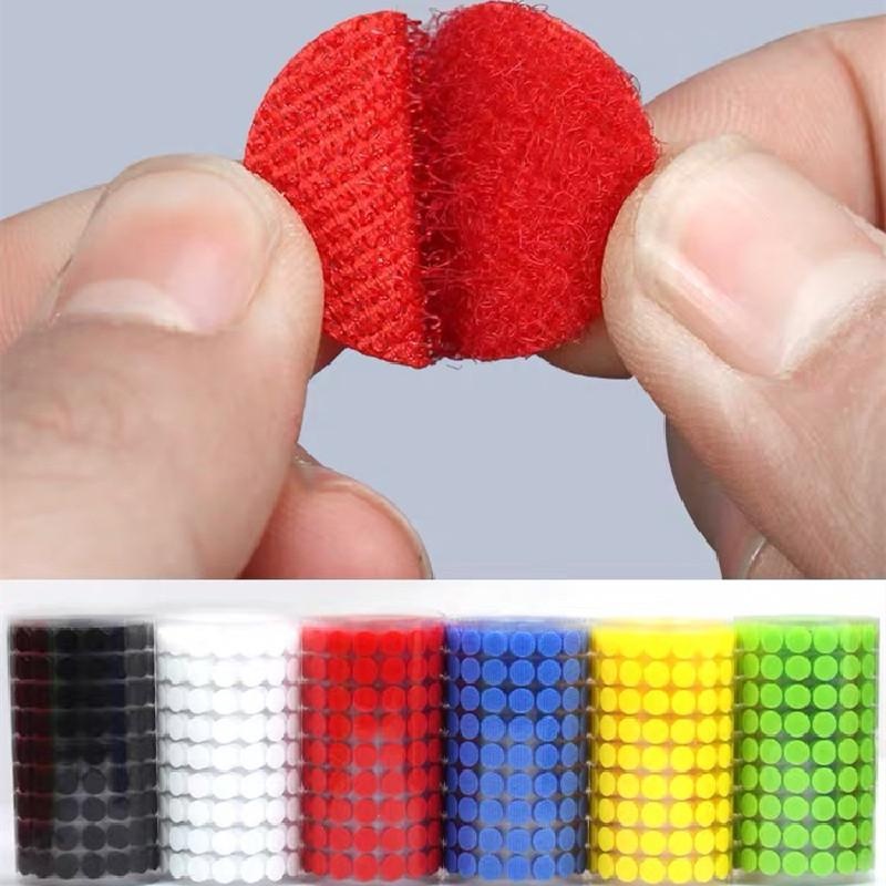 10 pares (20 piezas) de cinta de puntos, cinta de doble cara, cinta de  puntos de moneda, velcro súper adhesivo, 15 mm (1,5 cm de  diámetro)Multicolor