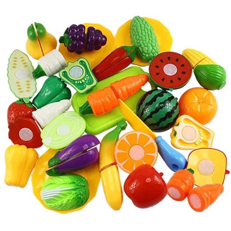 10Pcs Ninos Casa De Juego Corte Fruta Plastico Verduras Cocina Bebe De Juguetes Pretender Educativos Shopee Mexico