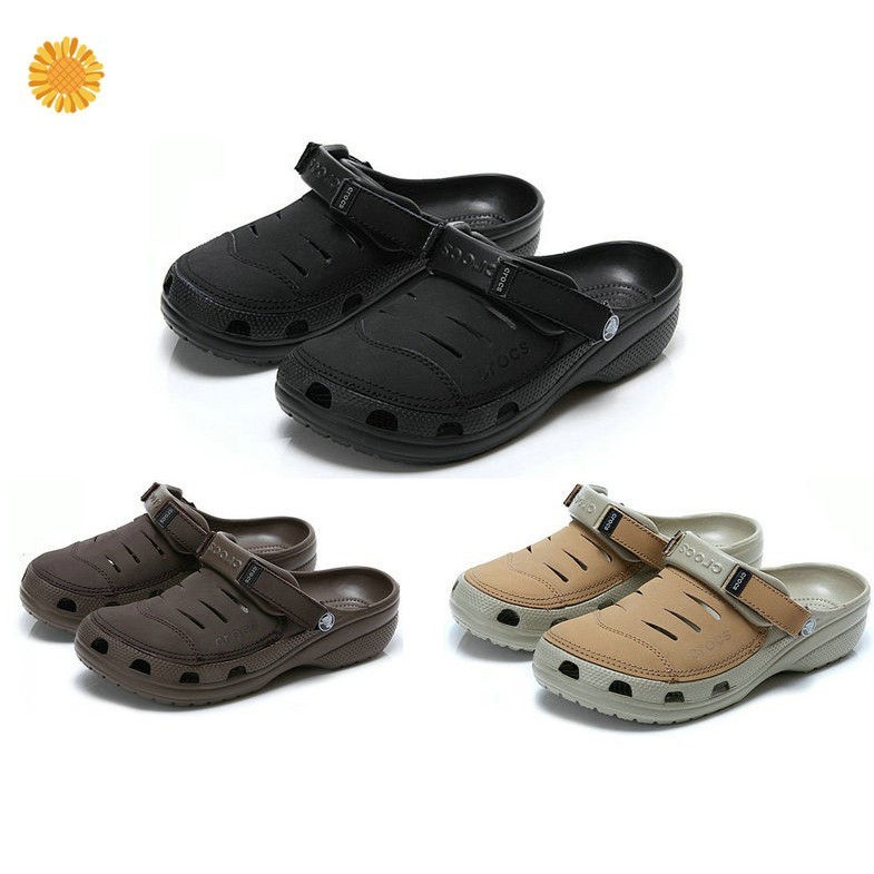 Crocs Hombres Yukon Zueco Media Cuero Sandalias De Playa (Bolsa Tejida  Gratis) 628 | Shopee México