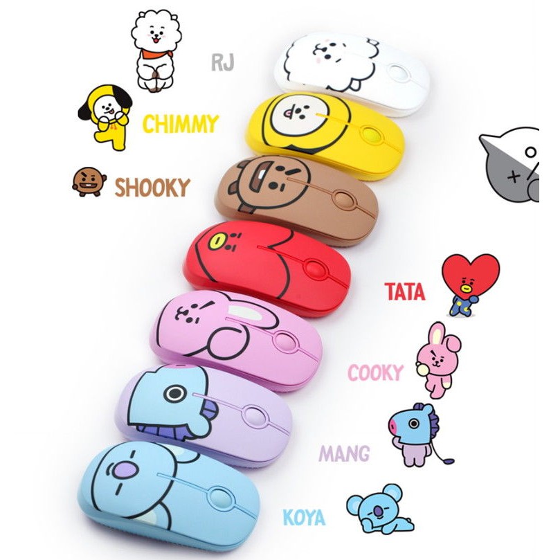BTS BT21 Oficial Inalámbrico Silencioso Personaje Demouse BANGTAN BOYS ...