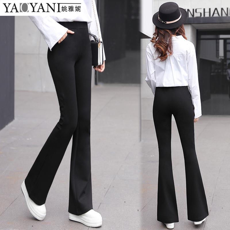 Pantalon negro best sale acampanado mujer