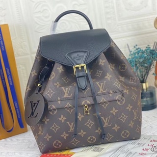 [Prepárese para salir] Original auténtica 100% Louis Vuitton LV nueva  mochila para mujer moda mochila portátil simple y versátil de gran capacidad