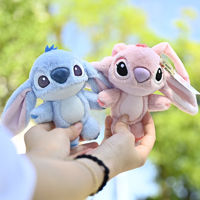 LLavero de peluche de Lilo & Stitch para niño y niña, juguete de