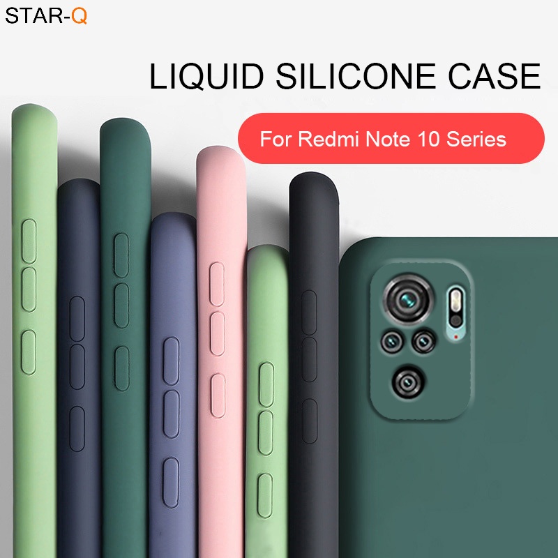 Funda De Silicona Líquida Para Xiaomi Redmi Note 10 Pro 10s Original De La  Cámara Protectora Suave Cubierta Trasera Note10