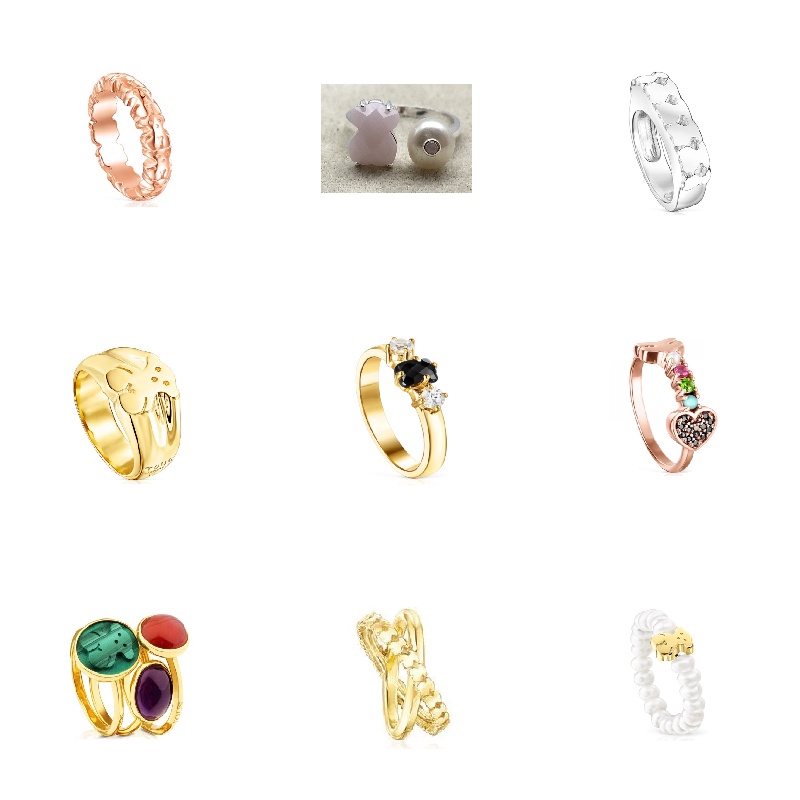 TOUS Gold Sweet Dolls XXS Ring with Pearls Bear motif | Shopee México