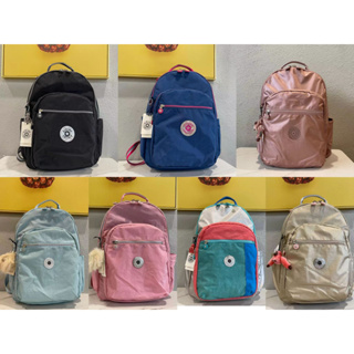 Bolsa Backpack Color Rosa Metálico Para Mujer Kipling