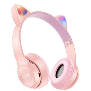 Auriculares Inalámbricos Para Gatitos Bluetooth 5.0 Lindo Gato En Forma  Luminosa Para Juegos Niños Niña Niño