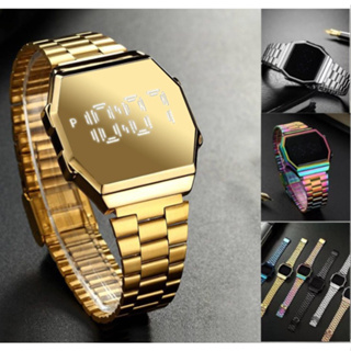 Relojes digitales de lujo para mujer / Correa magnética de acero