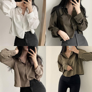 2023 Primavera Un Bolsillo Mujeres Camisa Blanca Blusa Femenina Top Manga  Larga Casual Turn-down Cuello OL Estilo Blusas Sueltas Social