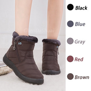  Botas de mujer de moda Zapatos de invierno para mujer, botas de  nieve cálidas para mujer, botas de tobillo casuales de Navidad (color:  negro, talla de zapato: 36) : Ropa, Zapatos