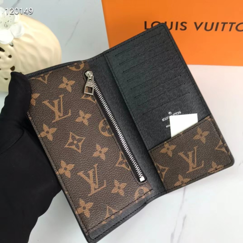 LV/Louis Vuitton Cartera Larga 100 % Genuina De Cuero Genuino , De Alta  Calidad Para Hombre , Bolso De Mano