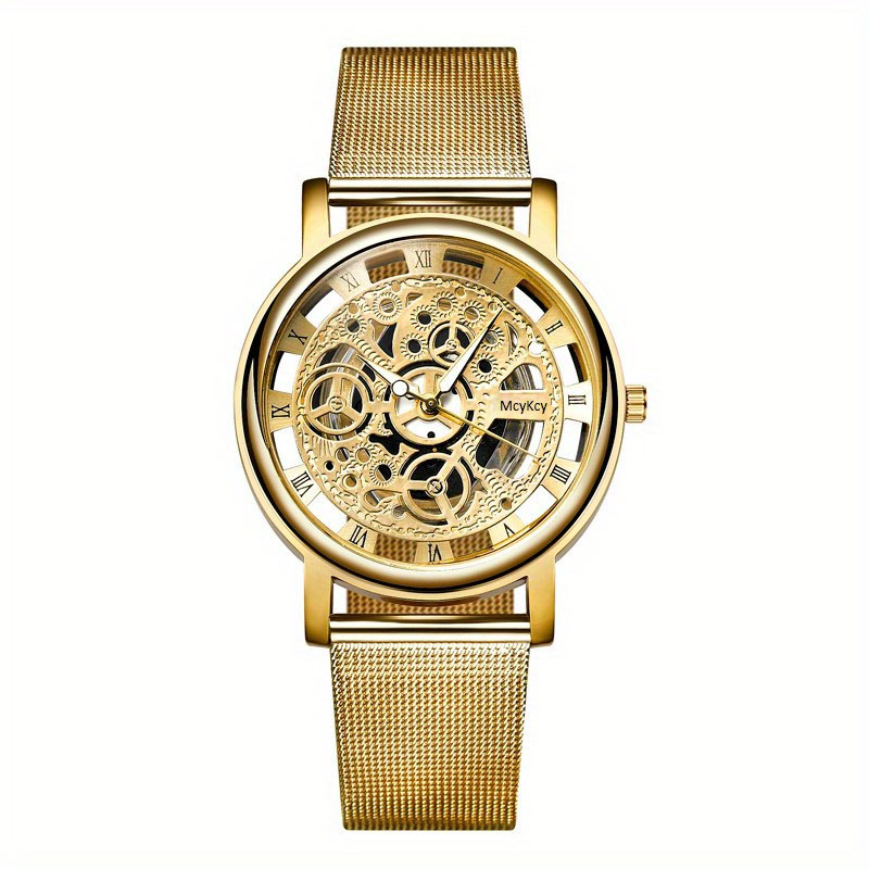 SOXY Reloj Hueco De Cuarzo Con Correa De Acero Inoxidable Hombre Para