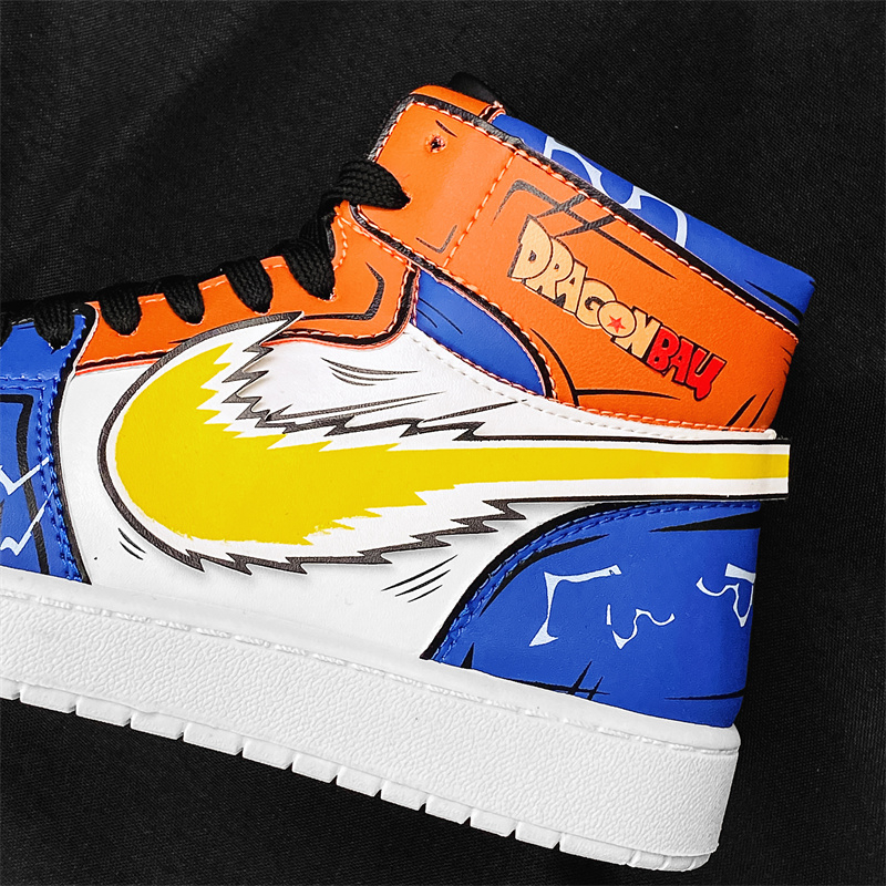 Nueva Moda Anime Hombres Zapatillas De Deporte De Corte Alto Dragon Ball Comodo Diseno Son Goku