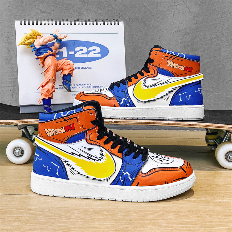 Nueva Moda Anime Hombres Zapatillas De Deporte De Corte Alto Dragon Ball Comodo Diseno Son Goku Shopee Mexico