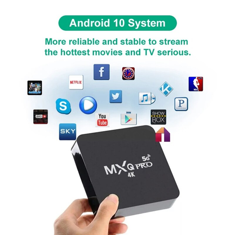  Caja de TV Android, original TX3 Mini Android 10.0 TV Box 2GB  RAM 16GB ROM Quad Core 64 bits soporte WiFi 100M LAN Smart TV Box 4K 3D HDR  IPTV reproductor