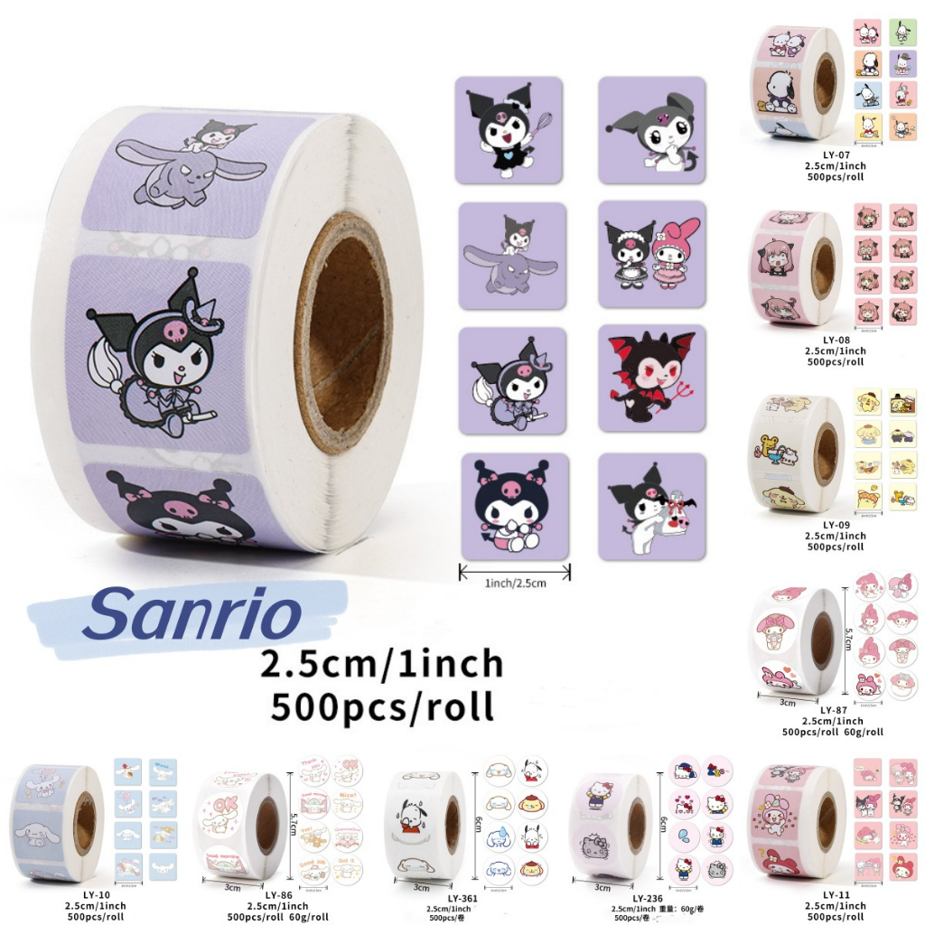 500pcs Sanrio Pegatinas De Dibujos Animados Kuromi Melody Pochacco ...