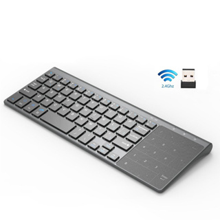 Rii (Actualización) i4 Mini teclado Bluetooth con panel táctil, teclado  inalámbrico portátil Blacklit con 2.4G USB Dongle para teléfonos  inteligentes