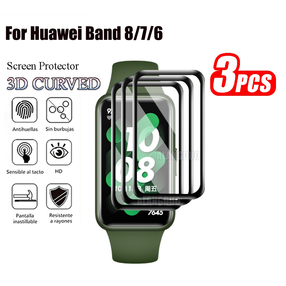 Xiaomi Band 8 7 6 5 Protector De Pantalla 3D Película Protectora Curva Para  Mi Band8 Reloj Inteligente Sin Termpered Glass