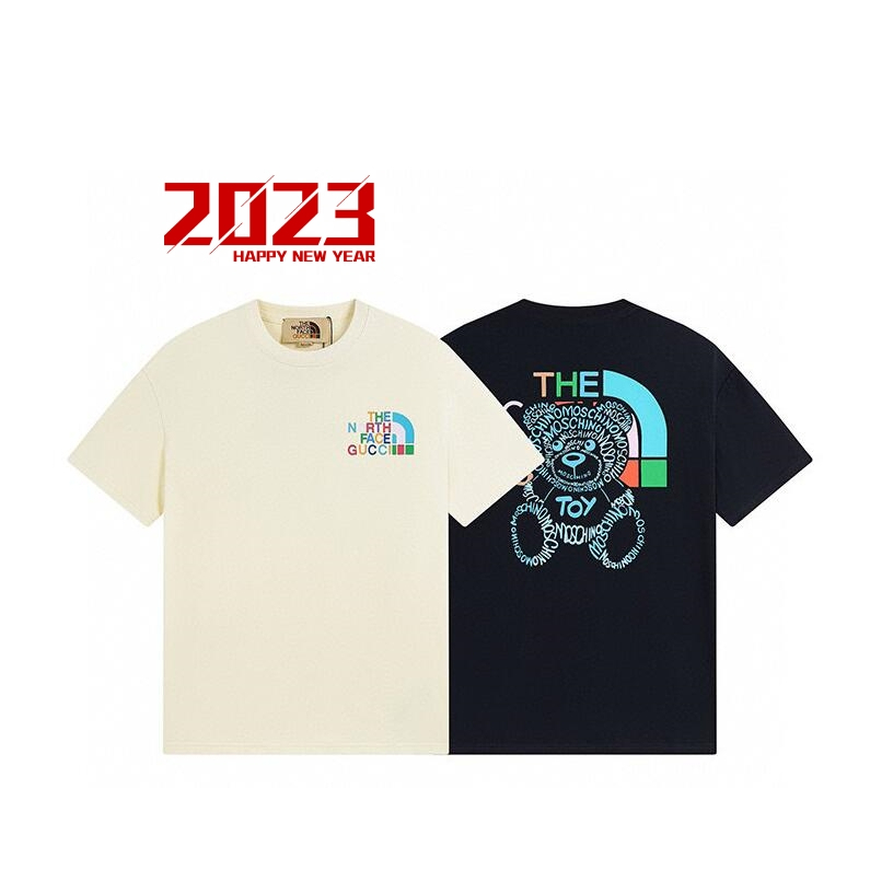 Nuevo Verano 2022 Pato Bordado Metal Logo Cuello Redondo Camiseta