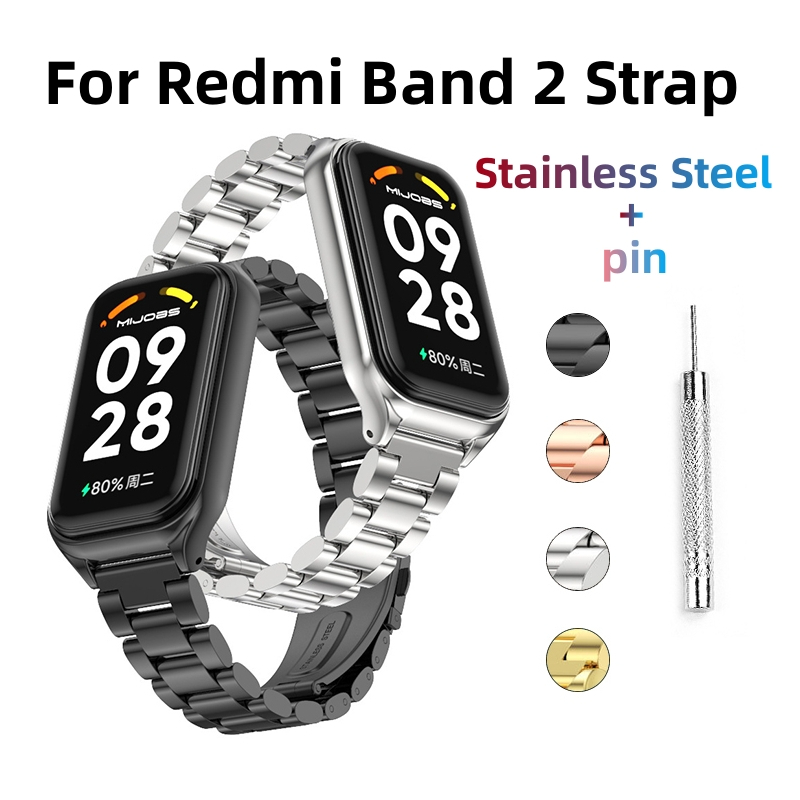 Correa De Metal Para Redmi Band 2 Pulsera De Acero Inoxidable Smart