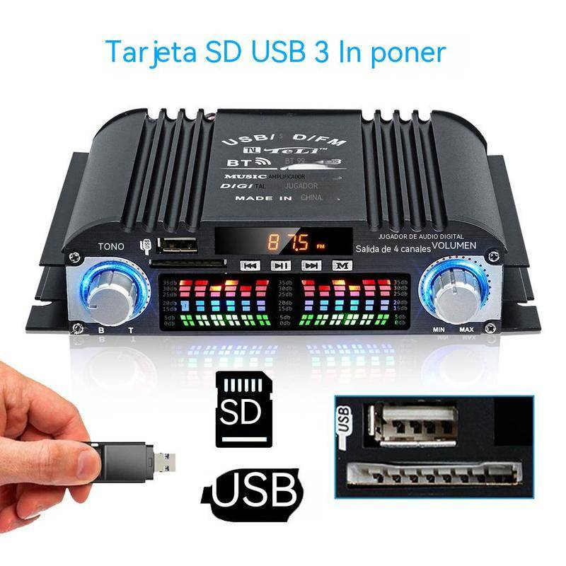 Bluetooth 5.0 50W+50W+100W 2.1 Canal Subwoofer Amplificador Junta TPA3116D2  HiFi agudos y graves Control estéreo de audio digital Amplificador de