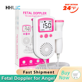 Monitor de frecuencia cardíaca Fetal Doppler para bebé, Detector de latido  del embarazo, retroiluminación LCD, medidor