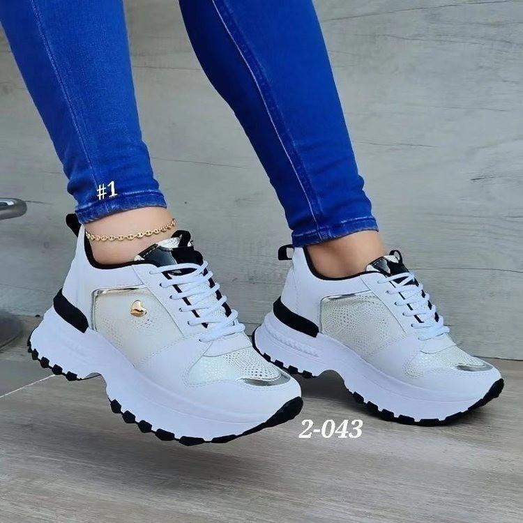 Zapatillas de correr informales para mujer, zapatos blancos Pequeños  bordados a la moda, transpirables con cordones de flores, novedad de  primavera, 2021