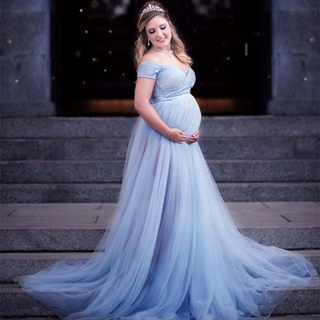 Vestidos de maternidad elegantes para sesión de fotos de mujeres embarazadas,  vestido de manga larga con