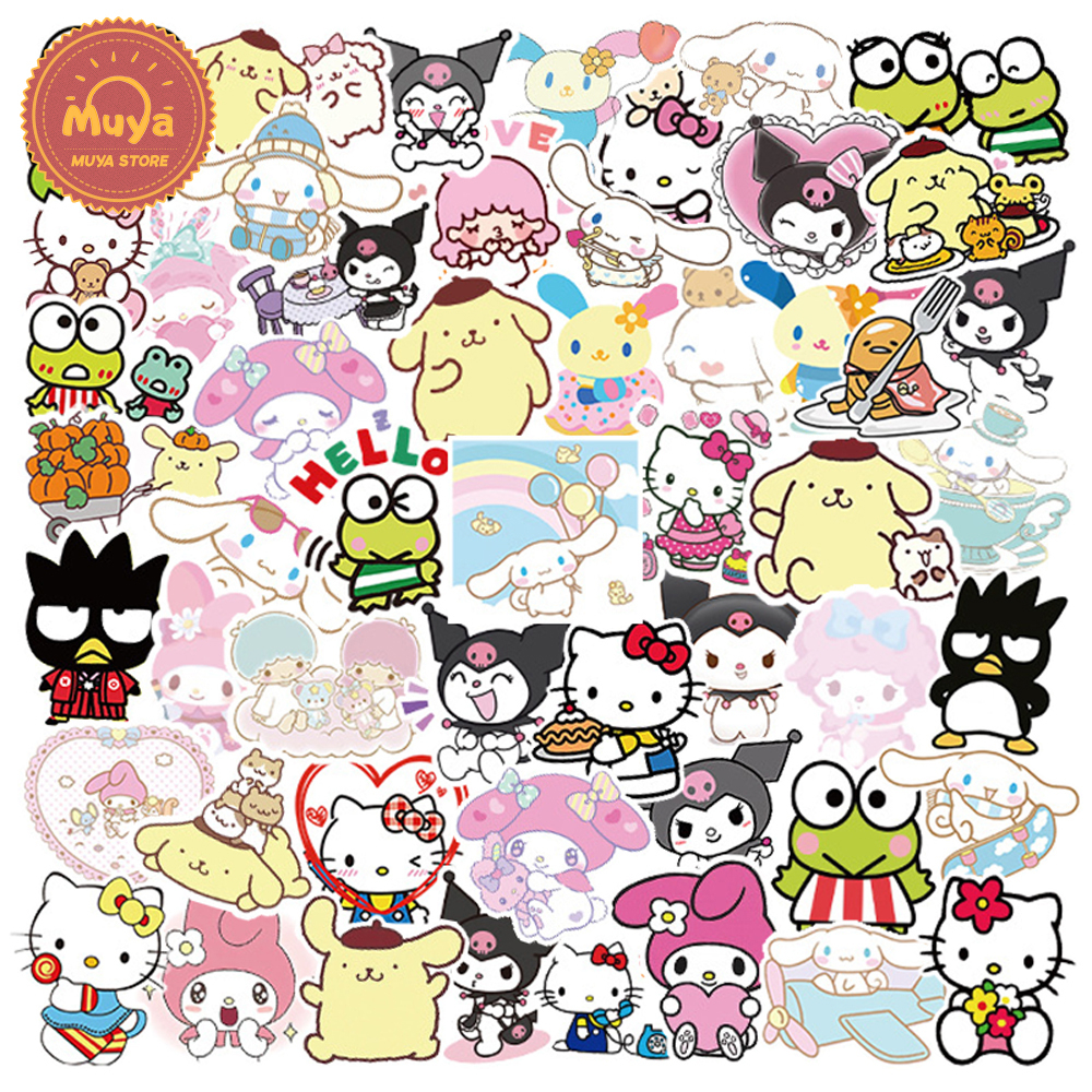 Pegatinas De Colección Sanrio De Hello Kitty Melody Kuromi Cinnamoroll ...